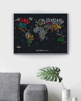 Скретч-постер 1DEA.me Travel Map LETTERS World (LW)