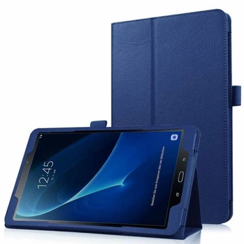 Классический чехол-книжка Deexe Book Type для Samsung Galaxy Tab A 10.1 (T580/585) - Dark Blue