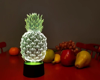 Змінна пластина для 3D світильників "Ананас" 3DTOYSLAMP