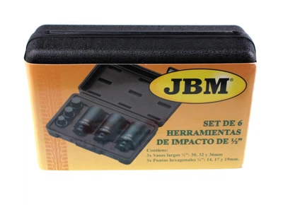 Набор бит JBM 3 шт шестигранных ударних 1/2 (52337)