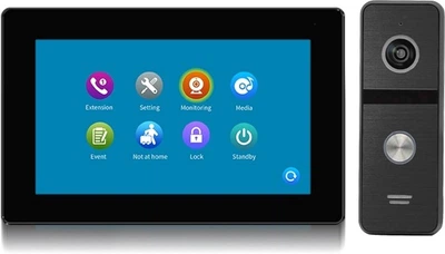 Комплект видеодомофона CoVi Security TAB FHD Black + Iron FHD Black