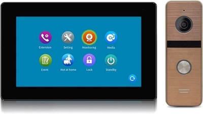 Комплект видеодомофона CoVi Security TAB FHD Black + Iron FHD Bronze