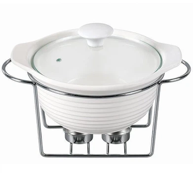 Мармит Kamille Food Warmer керамическая кастрюля 2,4л d 28 см с подогревом KM-6401