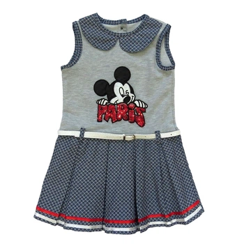 Платье Mickey Mouse Sealy kids для девочки 92 см Серое с темно-синим 13459