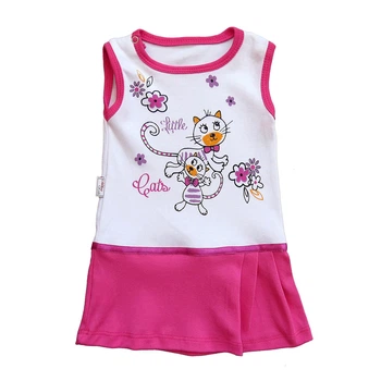 Сарафан "Кошенята" Mikoz kids для дівчинки 74 см Білий з малиновим 8929