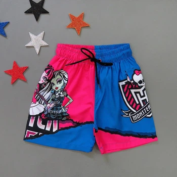 Шорты Monster High для девочки 104 см Розовые с синим 16314