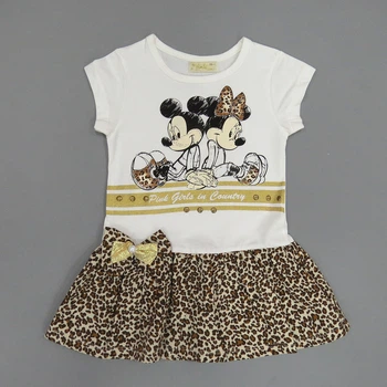 Платье Mickey&Minnie Mouse PINK для девочки 86 см Белое с коричневым 14351