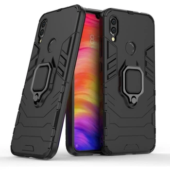 Чехол Iron Ring для Xiaomi Redmi Note 7 / Note 7 Pro бампер противоударный с подставкой кольцом Black