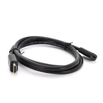 Подовжувач Merlion HDMI(тато)-HDMI(мама) VEGGIEG 0.5m v2.0 OD-7.0mm Black