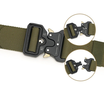 Ремень тактический Assault Belt с металлической пряжкой 145 см Зеленый