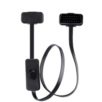 Диагностический автомобильный удлинитель OBD2 ELM327&nbsp;16 pin с кнопкой