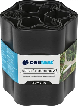 Газонний бордюр Cellfast хвилястий 20x900 см Чорний (30-033H)