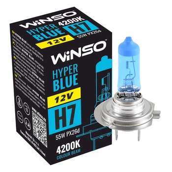 Галогеновая лампа Winso H7 12V 55W HYPER BLUE 4200K 712740