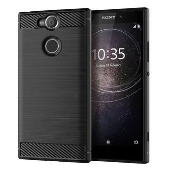 Чохол Lenuo Carbon Fiber для Sony Xperia XA2 H4113 Black