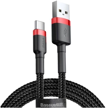 Кабель Baseus Cafule Cable USB for Type-C 2A 2.0 м Red/Black (CATKLF-C91)
