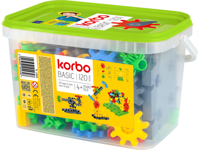 Zestaw do kreatywnego konstruowania Korbo Basic 120 elementów (5906395455348)