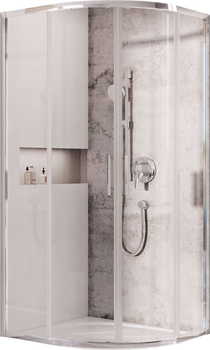 Душевая кабина RAVAK Blix Slim BLSCP4-80 Polished Aluminium + Glass Transparent X3BM40C00Z1