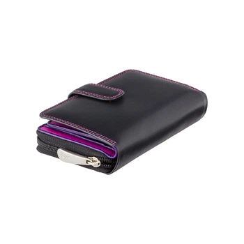 Стильний жіночий гаманець Visconti R13 BLK/BERRY Carmelo c RFID (Black Berry)