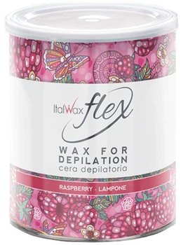 Теплый воск для депиляции ItalWax Flex Малина в банке 800 мл (8032835174054)