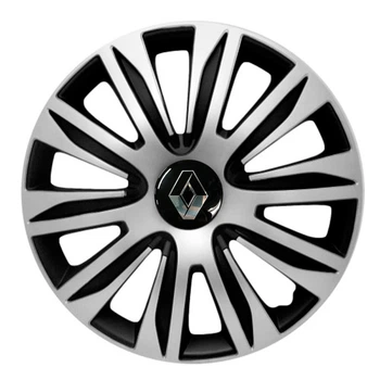 Автомобільні ковпаки 4 Racing Nardo Silver-Black R16 4 шт. (з логотипом Renault)