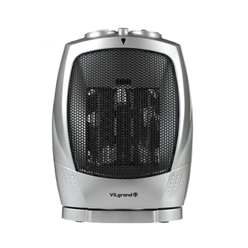Тепловентилятор обогреватель керамический электрический VILGRAND FVC 159T 1500 Вт дуйка 20м 3 режима автоотключение Автовращение защита от перегрева при падении с термостатом переносной