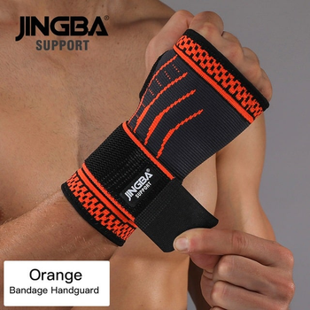 Бандаж на запястье и ладонь (JS103O) JINGBA SUPPORT S/M (fit0006303) Черно-оранжевый