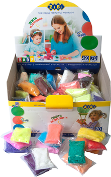 Набор воздушного пластилина ZiBi Baby Line 70 шт 24 цвета (ZB.6255) (4823078932785)