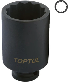 Головка торцевая Toptul ударная длинная 1/2" 30 мм 12-гр. (KABJ1630)