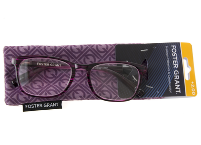 Очки для чтения +2,00 с прямоугольной оправой Foster Grant Фиолетовый US1-330065