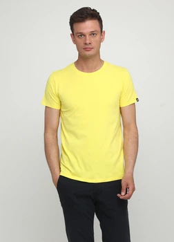 Футболка "Only Man" (95-TSH-3-02-yellow/small-silver-back-3XL)