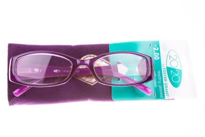 Складні окуляри для читання +2,00 з прямокутної оправою Foster Grant Фіолетовий US1-330156