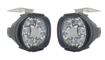 Комплект LED фар для мотоциклов, скутеров. Светодиодные фары на 6 диодов. DC 9-85v, 10w.