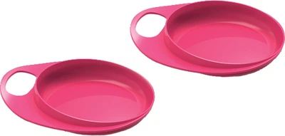 Набор детских тарелок Nuvita Easy Eating мелкая 230 мл 2 шт (NV8451Pink)