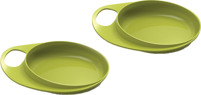 Набір дитячих тарілок Nuvita Easy Eating дрібна 230 мл 2 шт. (NV8451Lime)