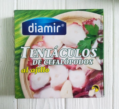 Шматочки восьминога в часниковому соусі Diamir Tacos de pota al ajillo 266г (Іспанія)
