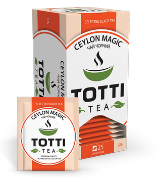 Чай чорний пакетований TOTTI TEA Магія Цейлону 2 г х 25 шт