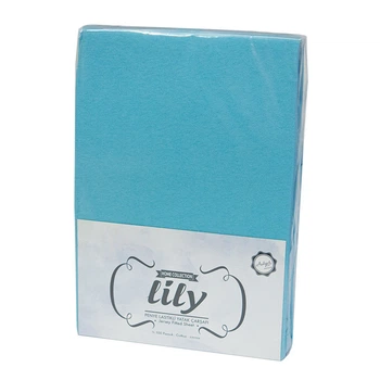 Простирадло на гумці Lily Трикотажна 160х200 + 2 наволочки 50х70 Бірюзова