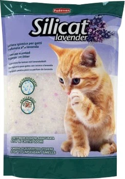 Наповнювач для котячого туалету Padovan Silicat Lavender з ароматом лаванди Силікагелевий поглинаючий 5л / 2.2 кг (8001254004990)(PP00499)