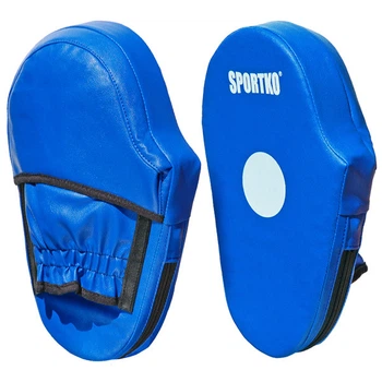 Лапы прямые для бокса и единоборств SPORTKO синие