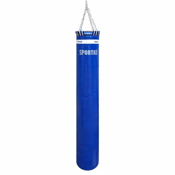 Боксерский мешок SPORTKO ПВХ 180 см/30 см/50 кг синий