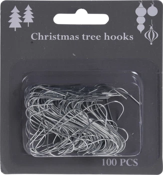 Набір гачків Christmas Decoration для підвішування іграшок 100 шт. металеві (AAE970030)