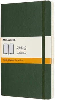 Нотатник Moleskine Classic 13х21 см 192 сторінки в лінійку, м'яка обкладинка Миртовий зелений (8053853600011)