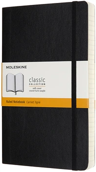 Записная книга Moleskine Classic Expanded 13 х 21 см 400 страниц в линейку Чёрная Мягкая обложка (8058647628042)
