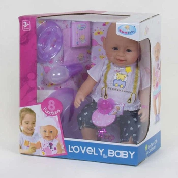 Пупс детский интерактивный Warmbaby Lovely Baby 8040-433 высота 42 см 8 функций