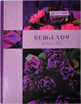 Книга канцелярська Buromax Boho Chic A4 в клітинку 96 аркушів Фіолетова (BM.2400-207)