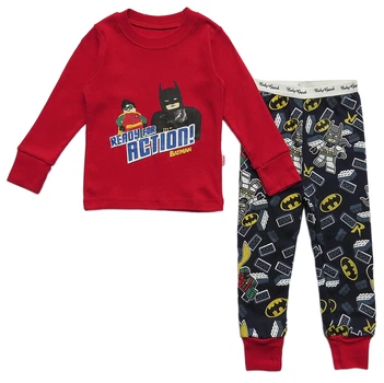 Піжама Batman&Robin Baby Gapok для хлопчика 90 см Червона з темно-синім 5709