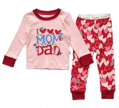Пижама I love mom&dad Baby Gapok для девочки 120 см Розовая 6801