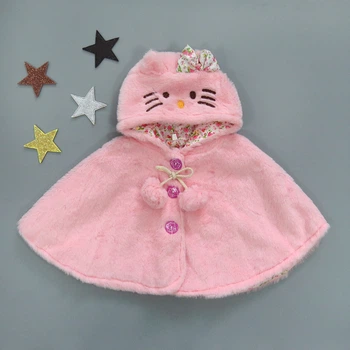 Хутряна накидка (болеро) Hello Kitty Grin&Bear для дівчинки 90-100 см Рожеве 17271