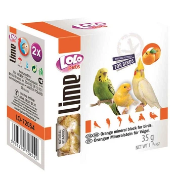 Минеральный камень для птиц с апельcином Lolo Pets 35 г