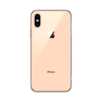Прозрачный тонкий силиконовый чехол на iPhone Xs - Gisolo